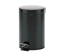 kela 20903 Poubelle cosmétique Graphit 3L en Métal Noir, 17 x 17 x 26 cm