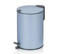kela Seau à cosmétiques 3l bleu mat, couvercle Silent-Close, poubelle à pédale salle de bains MATS, poubelle de salle de bains avec seau intérieur et anse de transport