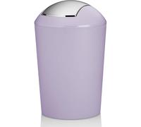 Kela Poubelle de salle de bain Marta – Couvercle basculant, plastique – Violet pastel mat 5 l