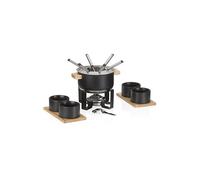 KELA Set à fondue 16 pièces GUNTEN Noir/Inox noir
