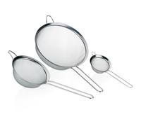 kela Set de 3 passoires de cuisine en acier inoxydable PROFI, acier inoxydable 18/10, 3 tailles, tamis à farine, tamis à sucre glace, égouttoir, long manche
