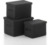Kela Set de paniers Rimossa PP-plastique noir 3pcs, 32124