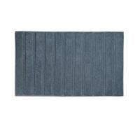 kela Tapis de Bain antidérapant 50 x 80 x 1,6 cm Megan, Tapis de Salle de Bain Bleu, Lavable, Coton recyclé, Tapis de Bain à Relief, Bleu fumé