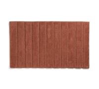 kela Tapis de Bain antidérapant 50 x 80 x 1,6 cm Megan, Tapis de Salle de Bain Marron, Lavable, Coton recyclé, Tapis de Bain à Relief, Terra