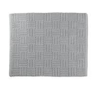 kela Tapis de Bain antidérapant 55 x 65 cm Leana, Tapis de Salle de Bain Gris, Lavable, 100% Coton, Tapis de Bain Aspect tressé, Gris Roche