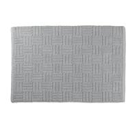 kela Tapis de Bain Leana, 100 cm x 60 cm, 100% Coton, Gris Pierre, antidérapant, Lavable à 30° C, adapté au Chauffage au Sol, 23522