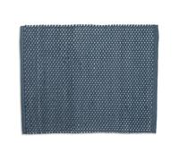 KELA Tapis de bain Miu mélange coton/polyester bleu fumé 65,0x55,0x1,0cm