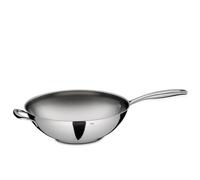 Kela Edelstahl Wok 32 cm FLAVORIA 5 l poêle à wok à induction, poêle à wok en acier inoxydable sans revêtement, poêle en acier inoxydable à haut bord