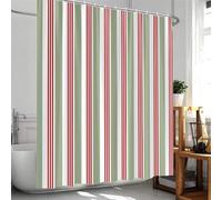 KELAIMI Rideau de Douche 200X200 à Rayures Verticales Colorées - Rideau de Salle de Bain Moderne à Rayures Audacieuses avec Crochets - Imperméable - Style Contemporain - 17
