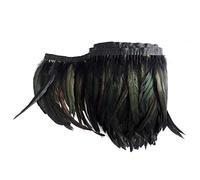 keland 1 mètre (40 '') de longueur de boa de plumes noires bricolage comme enveloppe Cap Shawl Pole Jupe Etole (Noir)