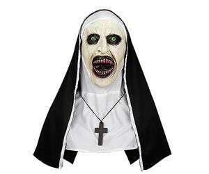 keland Masque de Nonne Effrayant Masque d'Halloween Horreur Masque Qui fait peur en Latex pour Cosplay (Style-B)