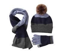 Kelandoom 3 En 1 Bonnet Enfant Fille Garçon Naissance Garcon Ensemble Chapeau Hiver Écharpe Gant Tour De Cou Ado Gants 2 Ans Echarpe Bebe Accessoires Set Pièces Pour (Grey,Taille unique)