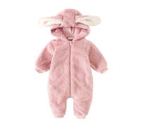 Kelandoom Bébé Combinaison De Neige Barboteuse d'hiver À Capuche Nouveau-Né Hiver Bebe Garcon Manteau Fille Veste Habit Neige Mameluco avec en Plume Tenue Vêtement (Rose,0-3 Mois)