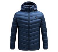 Kelandoom Blouson Chauffant Homme Gilet Électrique Veste Chauffante Travail Hiver Chaud Léger Manteau Doudoune Femme Vêtements Polaires Chauffants Pour Moto Chasse Randonnée (a-Bleu,XXL)