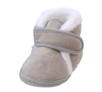 Kelandoom Bottes Longues Pour Enfants Fille Bottine Avec Zip À Lacets Enfant École Fermeture Éclair Moon Boots Chaussures D'Hiver Mode Botte Fourrée Flexibles Et Respirantes (Grey,20.5)