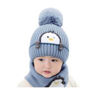 Kelandoom Chaud Écharpe Et Gants Bonnet Ensemble Pour Enfants Tour De Cou Bebe D’Hiver Fille Garçon Adolescent Garcon Gant Polaire Enfant Hiver Accessoires Set 3 Pièces (Bleu,Taille unique)