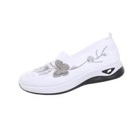 Kelandoom Chaussure Orthopédique Femme Mules À Talon Sandale De Marche Randonnee Baskets sans Laçage pour Femmes Chaussures Orthopediques Tong Florales Tongue Plates Flip Flop (White,37)
