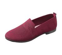 Kelandoom Chaussure Orthopédique Femme Plate-Forme pour Sandales Running Broderie Larges Confort Basket Printemps Sneakers Ete Mules Été Claquettes avec Point De Reflexologie (Brick Rouge,37.5)