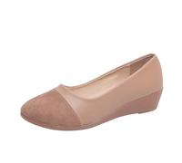Kelandoom Chaussure Orthopédique Femme Sandales De Marche Running Basket Compensée Mode Respirantes Slip on pour Sneakers Sabot Bloc Cuir Confortable Soutien Voûte Plantaire (Kaki,38.5)