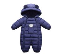 Kelandoom Combinaison De Neige D'Hiver Bébé Garçon Fille,Combinaison De Neige Combinaison Ski Fille Avec Gants Et Chaussons Fille Garçon Barboteuse D'Hiver À Capuche Pour Enfant
