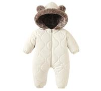 Kelandoom Combinaison De Neige pour Enfants Barboteuse Garçons Filles Imperméable Une Pièce Ski Enfant Tenue Vestes Manteau Manche Longue Bébé Habits Tenue Vêtement (Blanc,0-6 Mois)