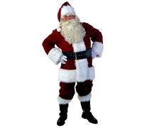 Kelandoom Costume De Père Noël Père Père Noël Saint Santa Claus Déguisement Costume De Père Noël en Velours Taille Adulte Ensemble De Cosplay De Vacances Pièces Cosplay Party Carnaval