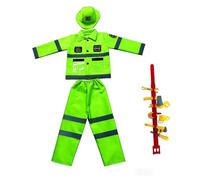 Kelandoom Costume De Pompier Chef des Pompiers Ensemble Déguisement L'Éducation Aux Exercices D'Incendie Tenue Halloween Bebe pour Enfants Deguisement Le 4 Ans Cadeau Enfant
