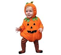 Kelandoom Costume Halloween Bebe Barboteuse Bébé en Gaze De Coton Tenue d'halloween Citrouille Costume+Bébé+Citrouille +2 Deguisement Enfant Venom Garcon Fille 0-24 Mois (Orange #2,6-12 Mois)