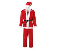 Kelandoom Costume Père Noël Grande Taille Deguisement Pere Noel Moto Noël Déguisement Cosplay Costume Rouge Velours De Luxe Vêtement Noël Tenue Christmas Spectacle Cosplay
