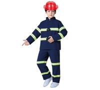 Kelandoom Déguisement De Pompier Chef des Pompiers Cosplay L'Éducation Aux Exercices D'Incendie Vetement Halloween Fille Costume 8 Ans Deguisement Enfant 2 Jeu Rôle Cadeau