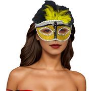 Kelandoom Dentelle Masquerade Masque Femmes Bal Masqué Homme Venise Noir Et Or Vénitien Pour Femme De Mascarade Fantôme L'Opéra Demi-Masque Carnaval Blanc Les Yeux Accessoire Costume(Or)