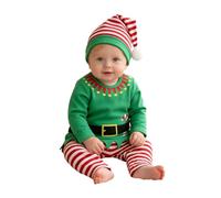 Kelandoom Ensemble Bebe Garçon Noel Costume Pour Le Carnaval Enfant Bébé Pull De Noël Barboteuse Tenue Fille Body 0-3 Mois Hiver 2 Ans Famille Impirmé Des Cerfs Pere