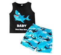 Kelandoom Ensemble Vêtement Bébé Garçon Eté De 2 Pcs, Short Et Tee Shirt Manches Courtes Pièces Vetement pour Les Activités Sportives - Garcon Ete Tenue Cérémonie Enfant Moto