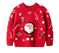Kelandoom Fille Garçons Noël 3D Pull Enfants Garçons Tricoté Pull De Noël Enfant Hiver Sweat-Shirt Pull De Noel 3 Ans Pull Noel Homm Tenue De Noël Débardeur Garçons Filles Pulls Sweat Hauts