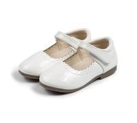 Kelandoom Fille Sandal Kids Sandales Filles Avec Talon Bloc Stable Chaussures D'Été 34 Cuir Chausson 27 Maternelle Confortables Légères Flexibles Et Transpirantes (Blanc,28.5)