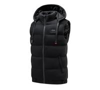 Kelandoom Gilet Chauffant Homme Non Batterie Externe Incluse -,Veste Chauffante Hiver Chasse Doudoune Capuche Gilet Électrique USB Avec Feuilles De Fhaleur Pour Moto Pêche Chasse Camping