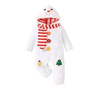 Kelandoom Habit Noel Bebe,Combinaison Manches Longues Imprimé Bébé Noël Pixie Costume Set Combinaison Bébé Hiver Pyjama Bebe Fille 0-3 Mois Noel Déguisement Bébé Bébé Filles