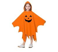 Kelandoom Halloween Carnaval Noël Noel Élégant Costume De Cape Cosplay Pour Enfants Avec Capuche Halloween, Mascarade, Événements À Thème (Orange3, 4-12Years)