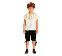 Kelandoom Halloween Carnaval Noël Noel Medieval Steam Punk Costume For Stage Performance - Elegant Courtly Attire Cosplay And Dress Up (White, 3-4Years)