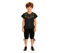 Kelandoom Halloween Carnaval Noël Noel Medieval Steam Punk Costume For Stage Performance - Elegant Courtly Attire Cosplay And Dress Up (Black, 12-14Years)