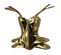 Kelandoom Halloween Carnaval Noël Noel Shiny Corset Bodysuit Stage Performance Space Catsuit Futuristic Costume (Gold, M)