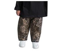 Kelandoom Jeans Garçon Loose Taper Fit Boys Pants Soft Performance Pantalons en Denim Hip Hop Y2K Streetwear Authentic Straight Enfant Garcon 5 Ans Short Taille Haute Elastique (Kaki,18-24 Mois)