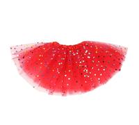 Kelandoom Jupe en Tulle Fille Jupes De Danse Ballet Robe Orientale Costumes Carnaval Déguisement 10 Ans Moelleux Doux Fête d'anniversaire Jupon pour 0-10T Bébé Filles (Rouge,2-8 Ans)