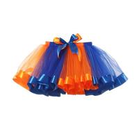 Kelandoom Jupe Tutu Bebe Fille Tulle Brodée Robe Danse Orientale Cycliste sous Carnaval Costume Enfant Déguisement De Vêtements Princesse Ballet pour Enfants 3 À 8 Ans (Bleu,5-8 Ans)