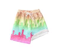 Kelandoom Maillot De Bain pour Garçon Short Natation/Plage/Surf À Taille Élastique Séchage Rapide Vacances Enfant Bebe Garcon Manche Longue Plage Mini Slip Boxer (Multicolour,7-8 Ans)