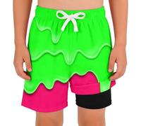 Kelandoom Maillots De Bain pour Garçons Maillot Enfant Élastique avec Slip 4 Way Stretch Séchage Rapide Short Été Garcon Arena Piscine Slips Garçon Calecon Été (Vert,9-10 Ans)