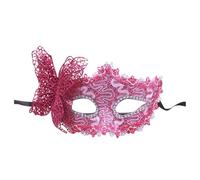 Kelandoom Masque De Femmes Vénitiennes Masques Bal Masqué Venise Femme Homme Antique Mascaras Media Cara Máscara Mascarade Carnaval Pour Mardi Gras Halloween Costume Party(Rose vif)