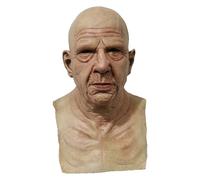 Kelandoom Masque Horreur, Masque Realiste 3D Masques Effrayants pour Halloween Latex De Cicatrice Halloween Complet en Latex pour Femme Homme Party de Sang (003 Grand père/mère,Taille Unique)