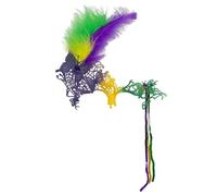 Kelandoom Masques Antiques Vintage Masque Avec Bâton Venise Or Et Noir Femme Máscara Mascarada Venecianas Hombres Mujeres De Mascarade Loup Blanc Carnaval Pour Cosplay Fête À Thème(Violet)