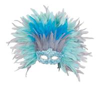 Kelandoom Masques De Bal Masqué Pour Couples Demi-Masque Mystère Masque Venitien Para Carnaval Halloween Disfraz Mascarade Vénitienne Femme Venise Déguisement D'Halloween(Bleu ciel)